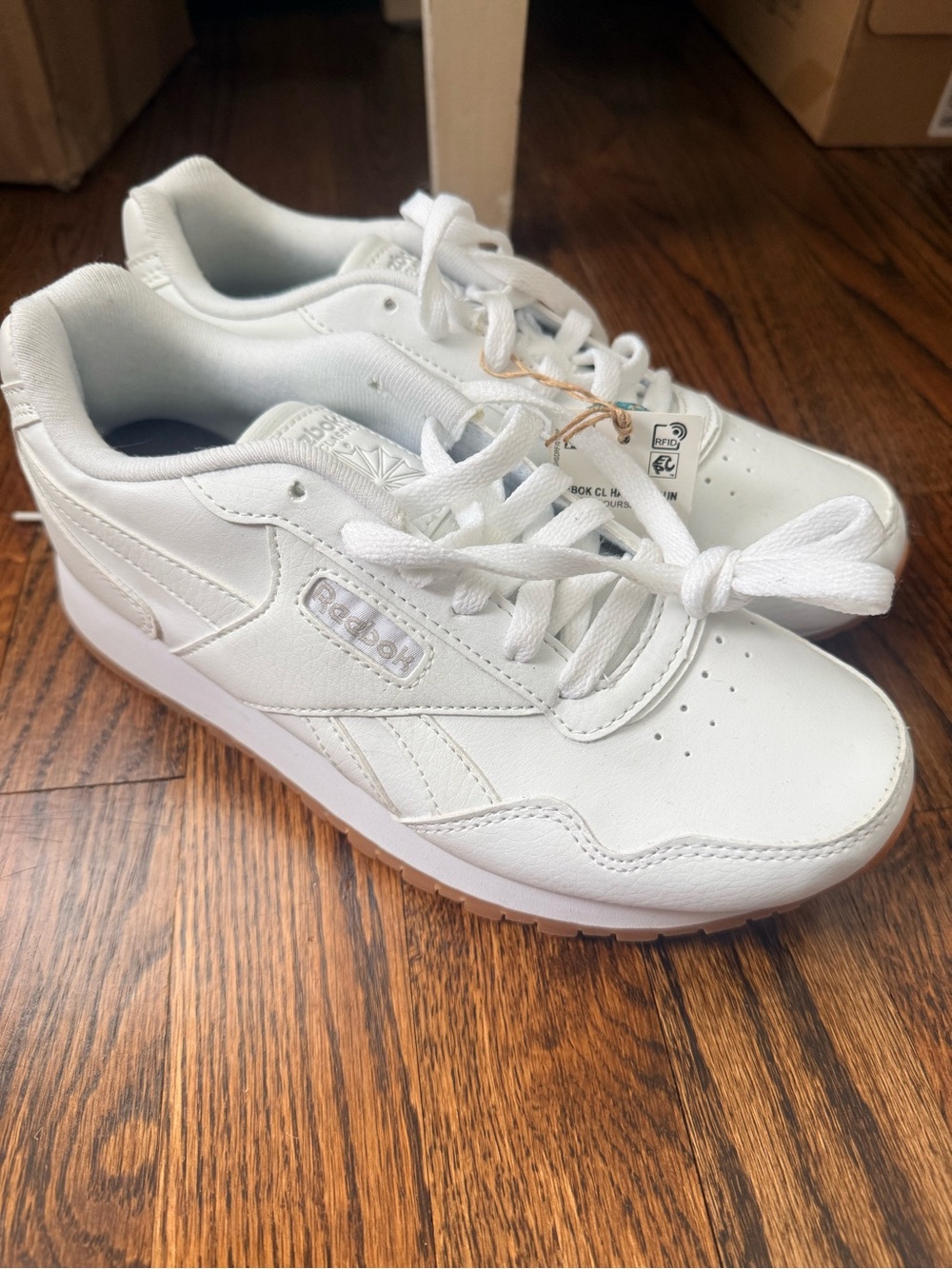 Reebok Women’s White Leather Sneakers